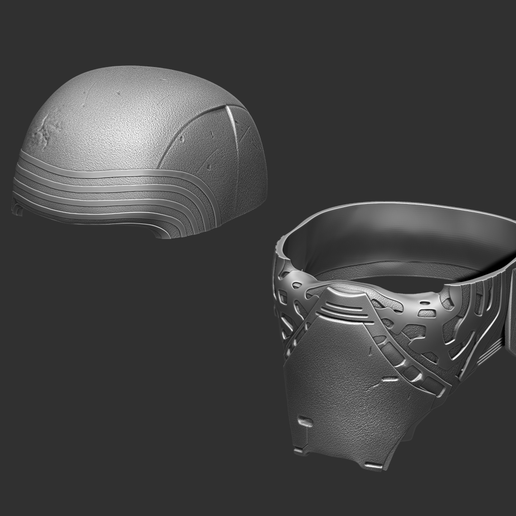 432232323222.png Télécharger fichier STL Modèle d'impression 3D du casque de Kylo Ren à l'échelle 1to1 • Design pour impression 3D, modsu