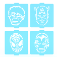 1.png Marvel stencil set of 4 for Coffee and Baking