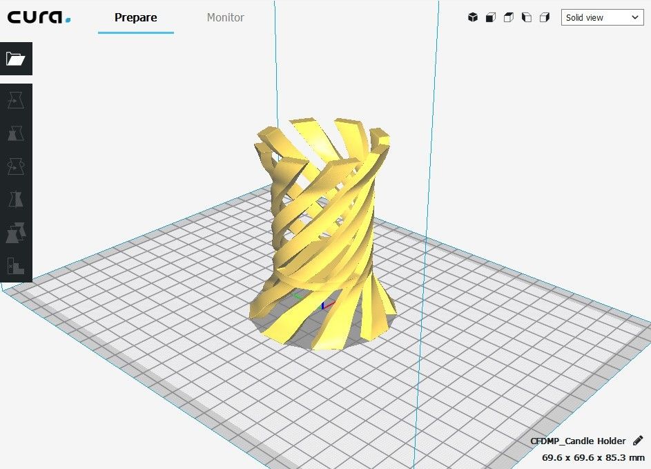 (CH) 1. Printing Perspective View.jpg STL file Candle Holder・Design to download and 3D print, MCKillerZ1