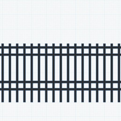 IRON FENCE 1:87  HO SCALE 3D model