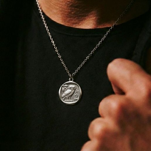 Athenian Owl Coin Pendant