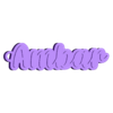Ambar.stl 60 porte-clés avec nom
