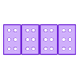 1x4_block.stl Braille magnetic blocks - a word learning kit