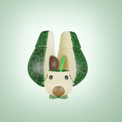Foto-con-luces.png STL file Avocado Matero Set・Design to download and 3D print