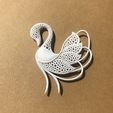 4 résine facejpg.jpg Free STL file Swan Jewelry Brooch・3D print design to download, blason