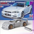 R34-new.jpg 3D file WIDEBODY KIT FOR SKYLINE R34 TAMIYA 1/24 MODELKIT・Template to download and 3D print