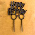 img2.jpg Birthday Cake Topper with Harry Potter Fonts - Commercial Version
