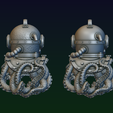 39.png Diving helmet with octopus
