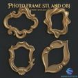 0-6-7.jpg 27 Mega Bundle Baroque & Classic Photo Frames - 3D Models STL/OBJ for CNC & 3D Print