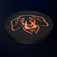 ShopA.jpg Coaster dog - dachshund motif