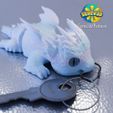 Baby-Air-Elemental-Dragon-Keychain.jpg Baby Air Dragon - Figura de fantasia articulada - Sem suportes Impressão 3D STL/3MF