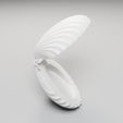 hinged-seashell-ring-box-3d-print-2-right.jpg Hinged Seashell Ring Box — 3D Printable Collectible | Shelf Display | Fan Gift