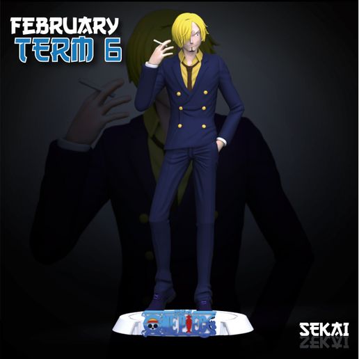 Sanji Sculpture - Sekai 3D Models - Tested and Ready for 3D printing 3D model