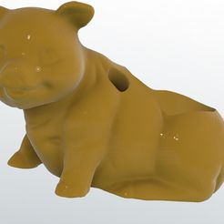 Pig-1.jpg Fichier STL Rangement de bureau - Cochon・Idée pour impression 3D à télécharger, PrintDesign3D