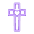 cross_modheart.stl Deko-Kreuz mit Herz für die Erstkommunion