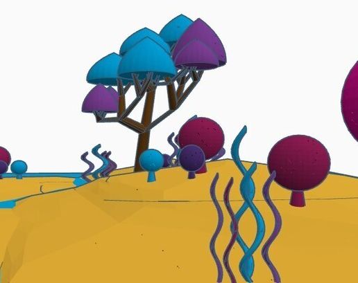 Alien Desert Terrain/ Biome 3D model