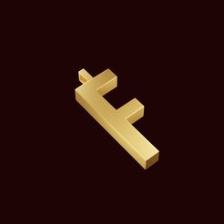 01.jpg STL file F Letter Pendant・Model to download and 3D print