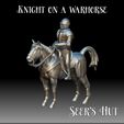 NIGHT ON A WARHORSE Knight on warhorse