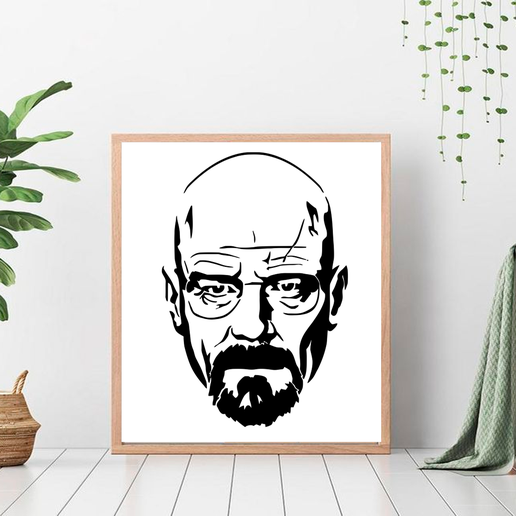 👤 Walter White SVG / STL・ STL File for 3D printing and CNC