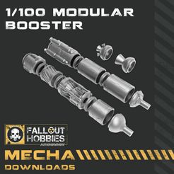 100-Modular-booster-1.jpg Файл 3D Модульные бустеры Deep Space масштаба 1/100・Модель для загрузки и печати в формате 3D
