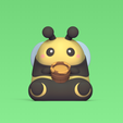 Cod107-Bee-with-Honey-1.png 3D file Bee with Honey・3D printer model to download