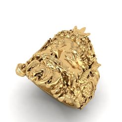 1.jpg 3D file Zeus Greek God Head Ring R 187・3D printer model to download