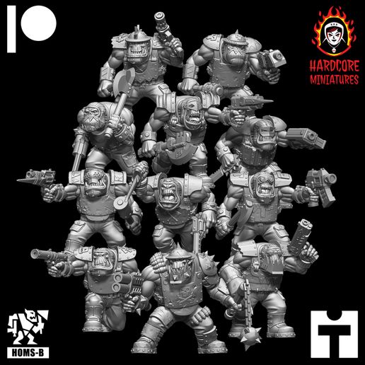 TR_group4.jpg Brit Orcs Trench Raiders Slugga Boyz with Noble
