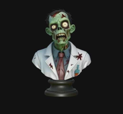 zombie scientist bust