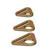 Triangle-bag-ring-straps-01.jpg Triangular bag straps hardwear 3D print model