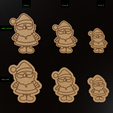 cookie_variations.png Découpeur de biscuits en forme de Père Noël - Impression 3D STL pour les fêtes de fin d'année