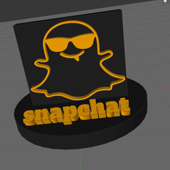 r.png Download STL file snapchat • 3D printable object, IDfusion