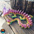13.png Woodland Dragon, Articulating Flexi Wiggle Pet, Print in Place, Fantasy