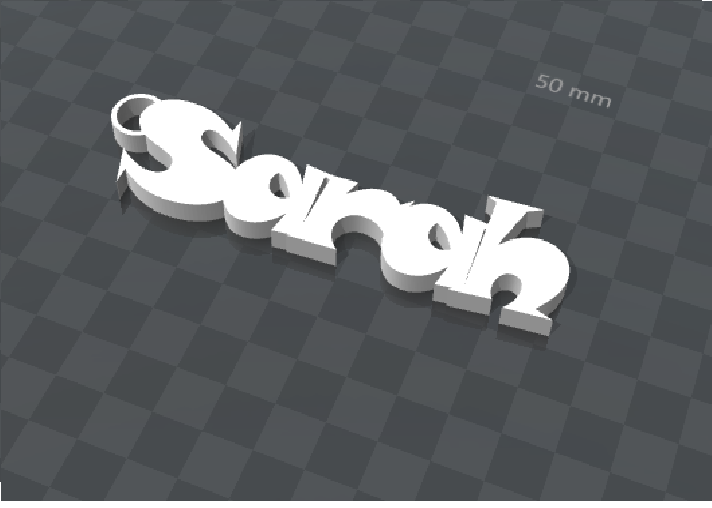 3d.png Free STL file customizable keyring SARAH・3D printable object to download, Ibarakel