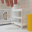 ay j iF ' (\ / y 4 Se. — GULLIVER CHANGING ~ DOLLHOUSE MINIATURE 1:12 SCALE Miniature IKEA-inspired Gulliver Changing Table for 1:12 Dollhouse, Miniature Dollhouse Changing Table, IKEA Mini Furniture