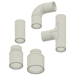 raccords.png Fichier STL gratuit lot raccord tube 9mm Fourmis51・Modèle à télécharger et à imprimer en 3D