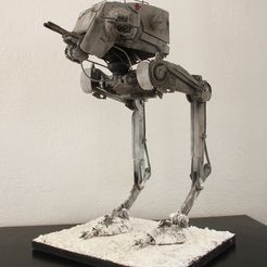 withsnow1.jpg Empire Strikes Back AT-ST 3D printable STUDIO SCALE 3D print model