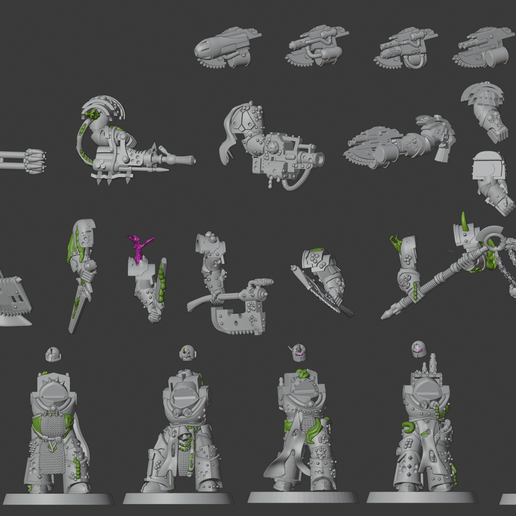 Part of a Disgusting Resilient Terminator Lord Builder 3D model