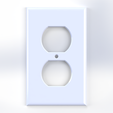 1.png Standard Single-Gang US Wall Plate STL | 3D Printable Outlet Cover Plate | Fits Standard US Electrical Boxes