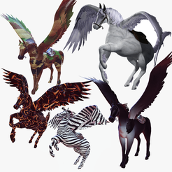 portada233G.png HORSE - PEGASUS HORSE - COLLECTION - DOWNLOAD Pegasus horse 3d model - animated for blender-fbx-unity-maya-unreal-c4d-3ds max - 3D printing HORSE HORSE PEGASUS