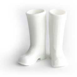 MAKIES_Wellies_White_display_large.jpg Free STL file Makies Wellington Boots・3D printing template to download