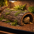 1.png Reptil Recinto Log / Basking Hide