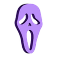 ghost-face-silhouette-7mm.stl Scream Face Ghost Killer Tiny 7mm 3D Clipart