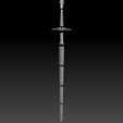Preview12.jpg Geralt Silver Sword - Netflix Version 3D print model