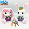 InShot_20240205_175925912.jpg Bunny Brothers, cute baby rabbits and their articulated carrot keychain