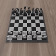 untitled1-min.png Chess Set Modern, 3D STL File for Chess Pieces, Chess Model, Digital Download, 3D Printer Chess Model, Game, Home Decor, 3d Printer Chess