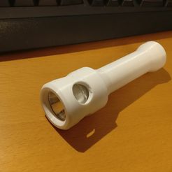 IMG_20171011_173410.jpg Free STL file Flashlight body for LED/reflector drop-in module・3D print design to download