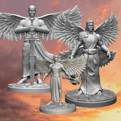 Dava.jpg Archivo STL Celestiales - Paquete de ángeles・Modelo para descargar y imprimir en 3D