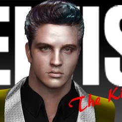 Cover.jpg 3D file Elvis Presley The King bust・3D printer model to download