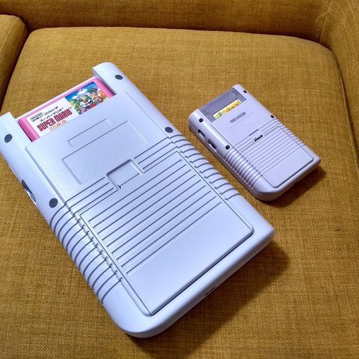 GameMan03.jpg Free DXF file Nintendo Game Man - Oversize Game Boy/Famicom Hack・Model to download and 3D print, tahustvedt
