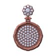 Iced-Diamond-flower-cluster-bail-Artdeco-V2-stepped-Halo-memory-pendant-coin-11.jpg Iced cluster bail Art deco pattern N02 memory pendant 3D print model